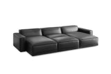 Canapé sectionnel modulaire en cuir Nathan
