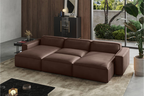 Canapé sectionnel modulaire en cuir Nathan