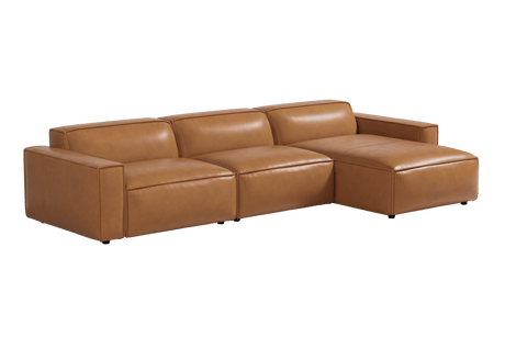 Canapé sectionnel modulaire en cuir Nathan