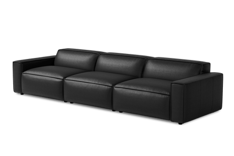 Canapé modulable en cuir Nathan