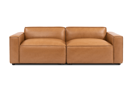 Canapé modulable en cuir Nathan