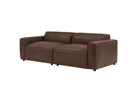 Canapé modulable en cuir Nathan