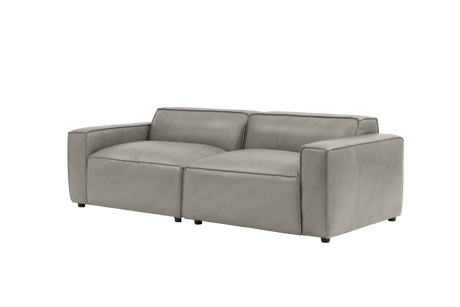 Canapé modulable en cuir Nathan