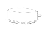Nathan Leather Ottoman dimensions: 41 x 37 x 19 in (104 x 94 x 48 cm)