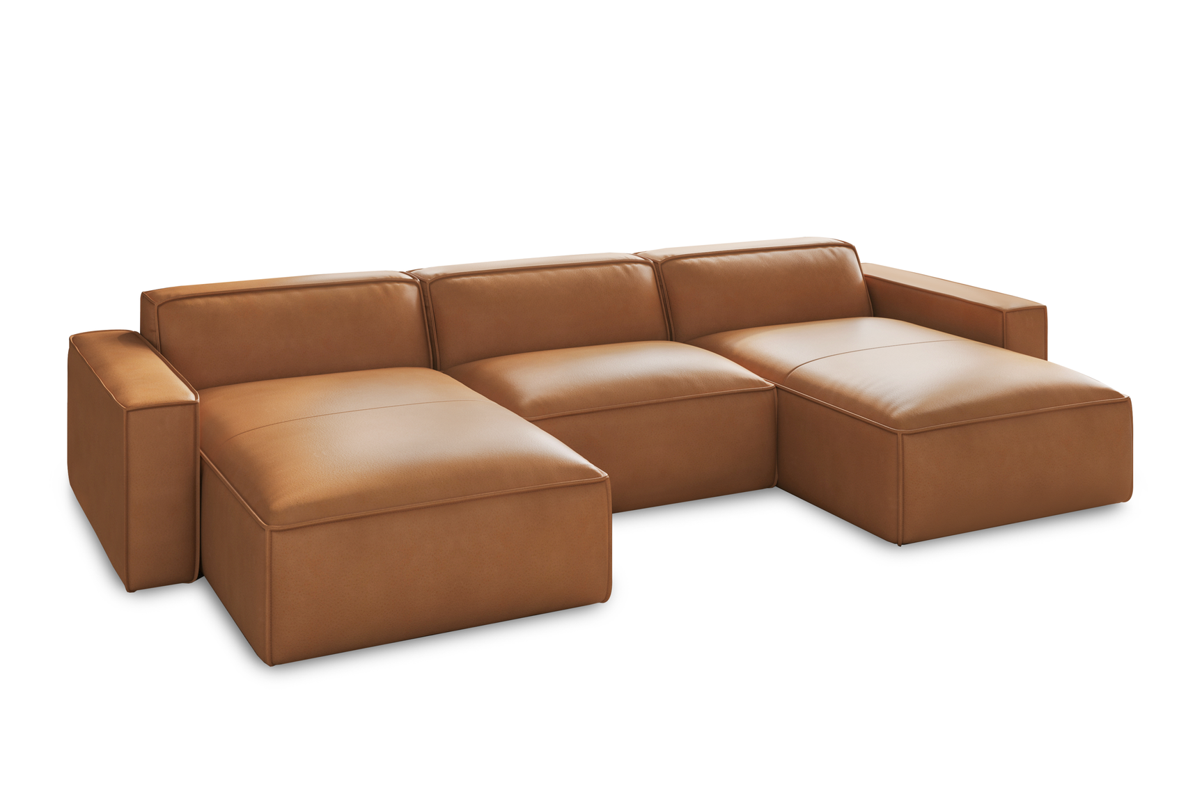 Sofá modular seccional de cuero Nathan