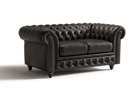 Canapé Chesterfield en cuir Parme