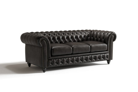 Canapé Chesterfield en cuir Parme