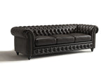 Sofá Chesterfield de cuero Parma