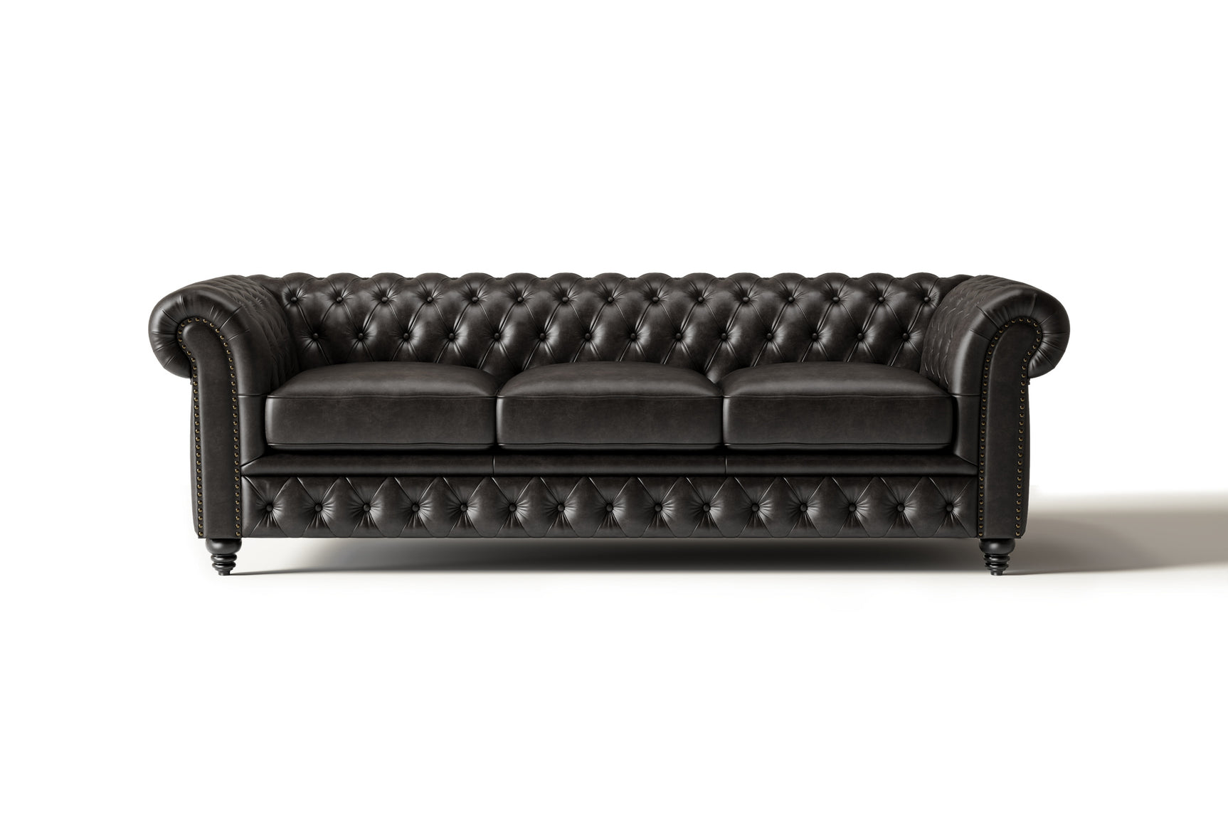 Sofá Chesterfield de cuero Parma