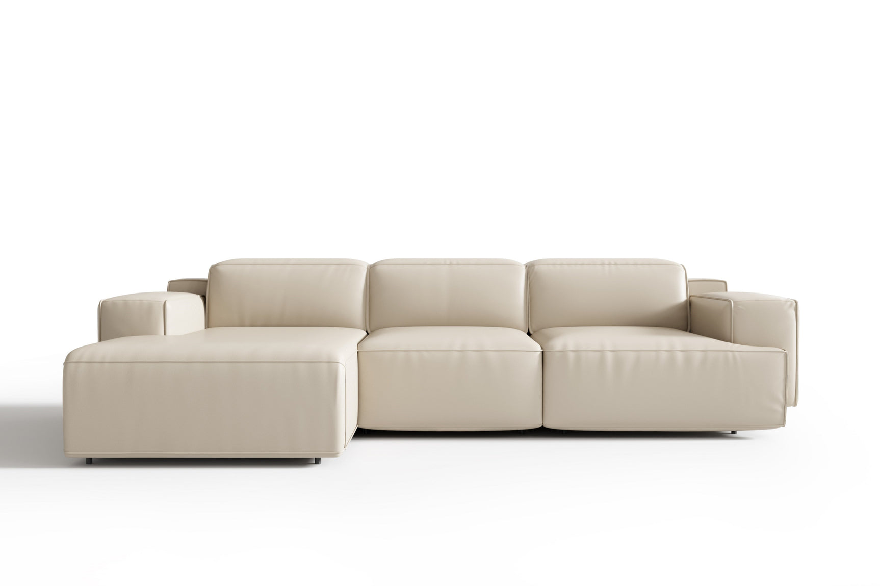 Sofá seccional reclinable de cuero Valentina