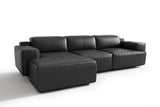 Sofá seccional reclinable de cuero Valentina