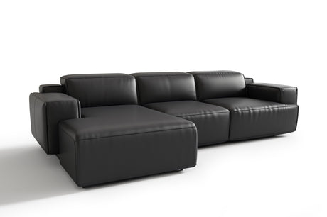 Sofá seccional reclinable de cuero Valentina