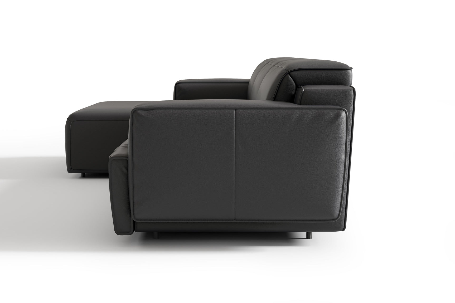 Sofá seccional reclinable de cuero Valentina