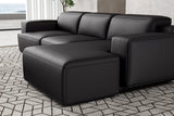 Sofá seccional reclinable de cuero Valentina