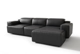 Sofá seccional reclinable de cuero Valentina