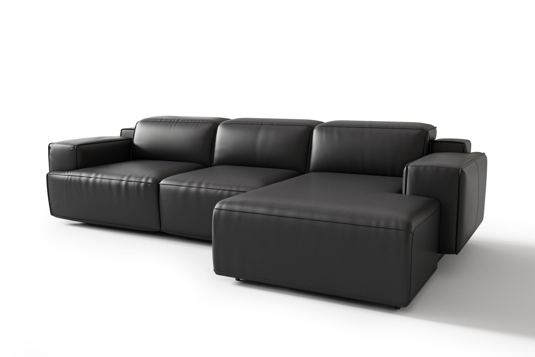 Sofá seccional reclinable de cuero Valentina