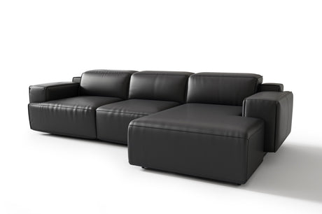 Sofá seccional reclinable de cuero Valentina