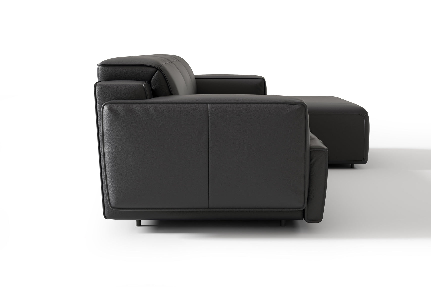 Sofá seccional reclinable de cuero Valentina
