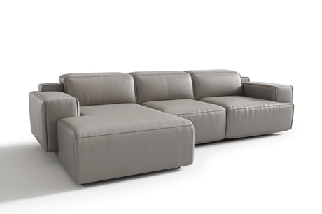 Sofá seccional reclinable de cuero Valentina