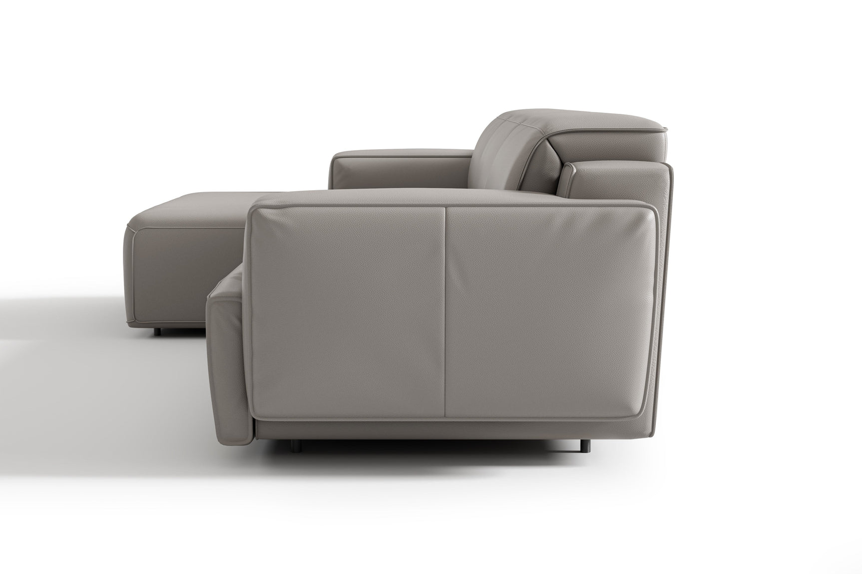 Sofá seccional reclinable de cuero Valentina