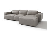 Sofá seccional reclinable de cuero Valentina