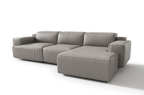 Sofá seccional reclinable de cuero Valentina