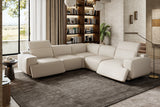 Sillón reclinable esquinero de cuero Valentina