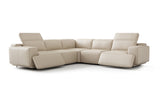 Sillón reclinable esquinero de cuero Valentina