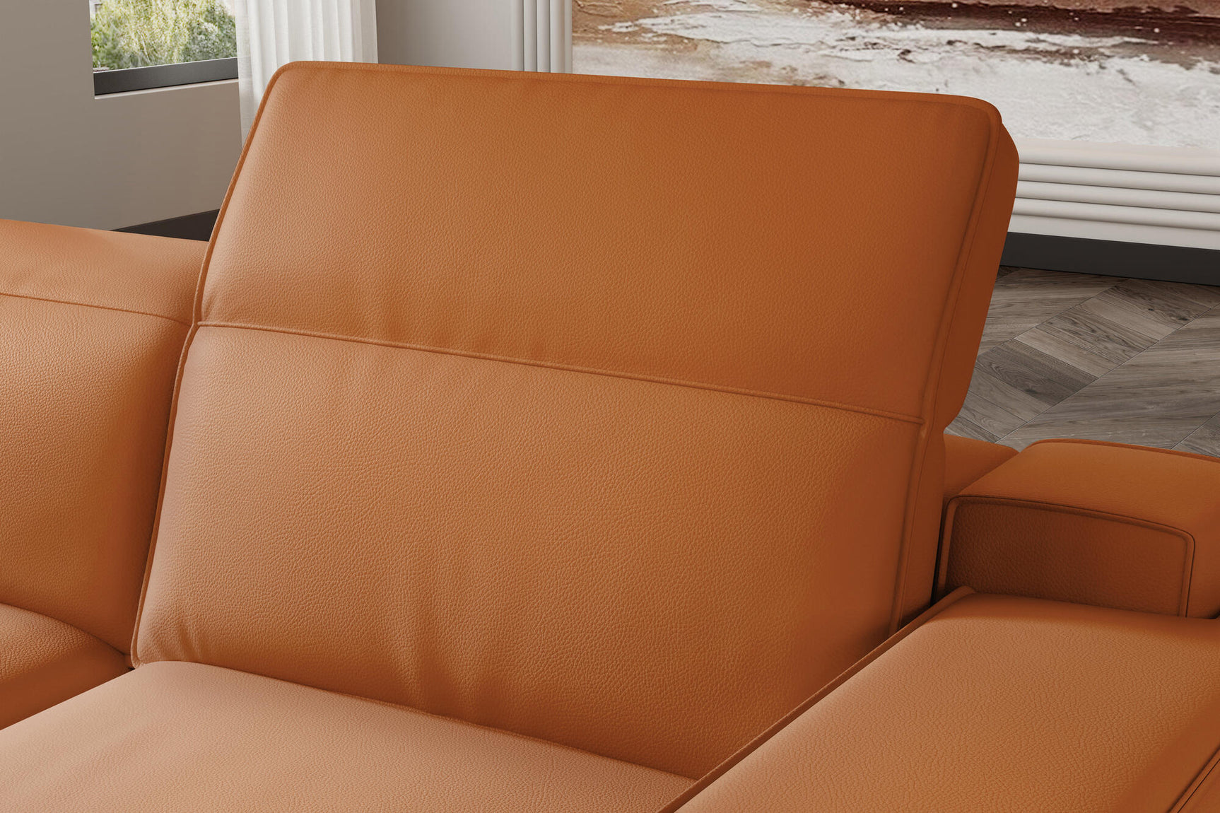 Canapé inclinable en cuir Valentina