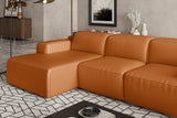Canapé sectionnel inclinable en cuir Valentina