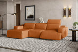 Canapé sectionnel inclinable en cuir Valentina