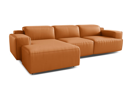 Canapé sectionnel inclinable en cuir Valentina