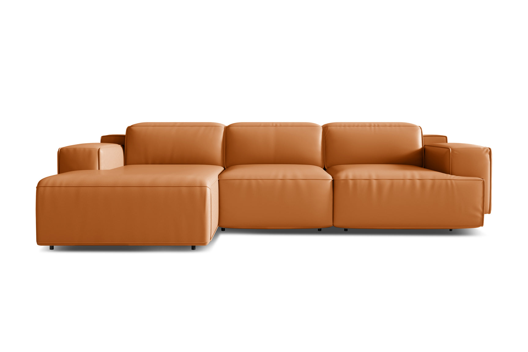 Canapé sectionnel inclinable en cuir Valentina
