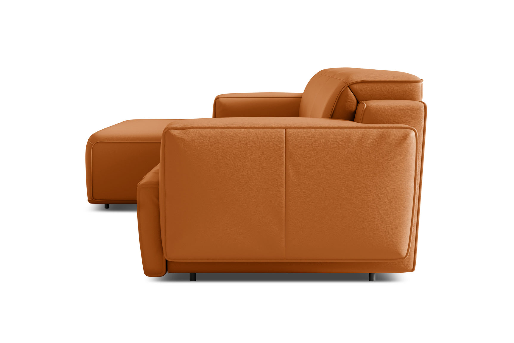 Canapé sectionnel inclinable en cuir Valentina
