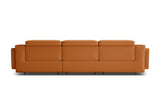 Canapé sectionnel inclinable en cuir Valentina