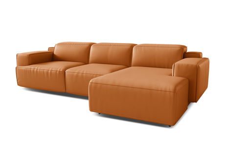 Canapé sectionnel inclinable en cuir Valentina