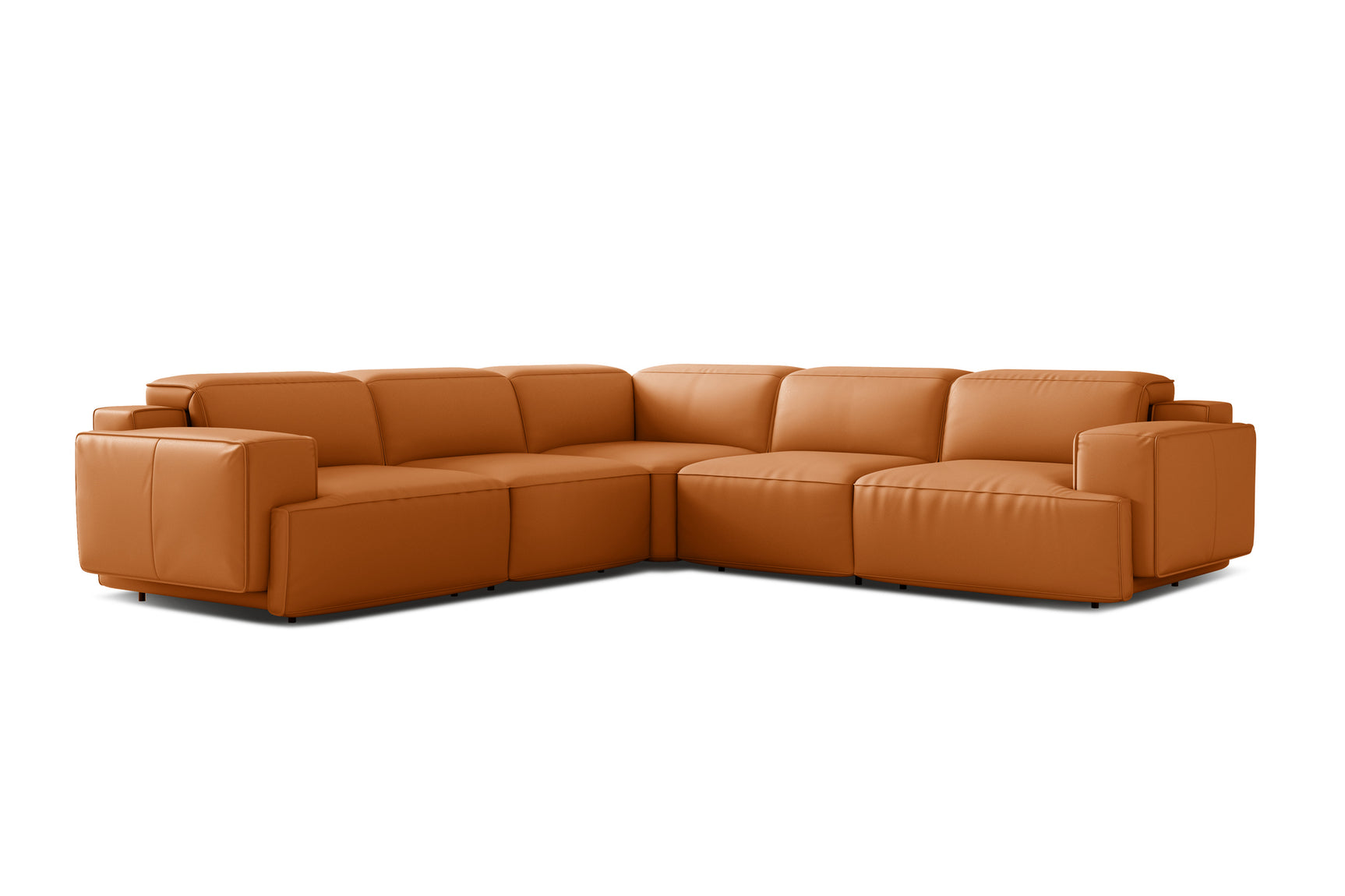 Fauteuil inclinable d'angle en cuir Valentina