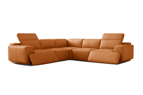 Fauteuil inclinable d'angle en cuir Valentina