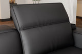 Sillón reclinable esquinero de cuero Valentina
