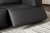 Sillón reclinable esquinero de cuero Valentina