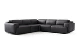 Sillón reclinable esquinero de cuero Valentina