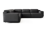 Sillón reclinable esquinero de cuero Valentina