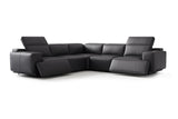 Sillón reclinable esquinero de cuero Valentina