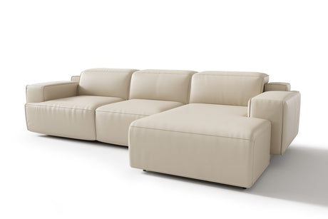Sofá seccional reclinable de cuero Valentina