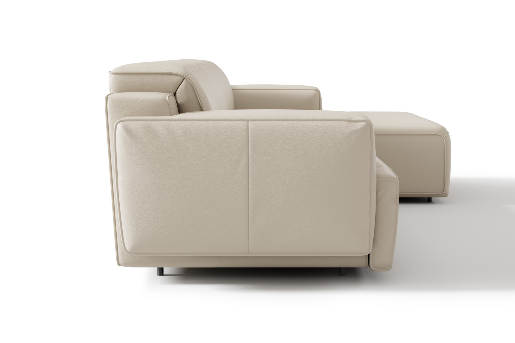 Sofá seccional reclinable de cuero Valentina