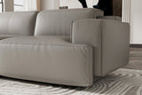 Sillón reclinable esquinero de cuero Valentina