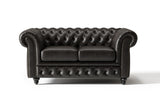 Canapé Chesterfield en cuir Parme