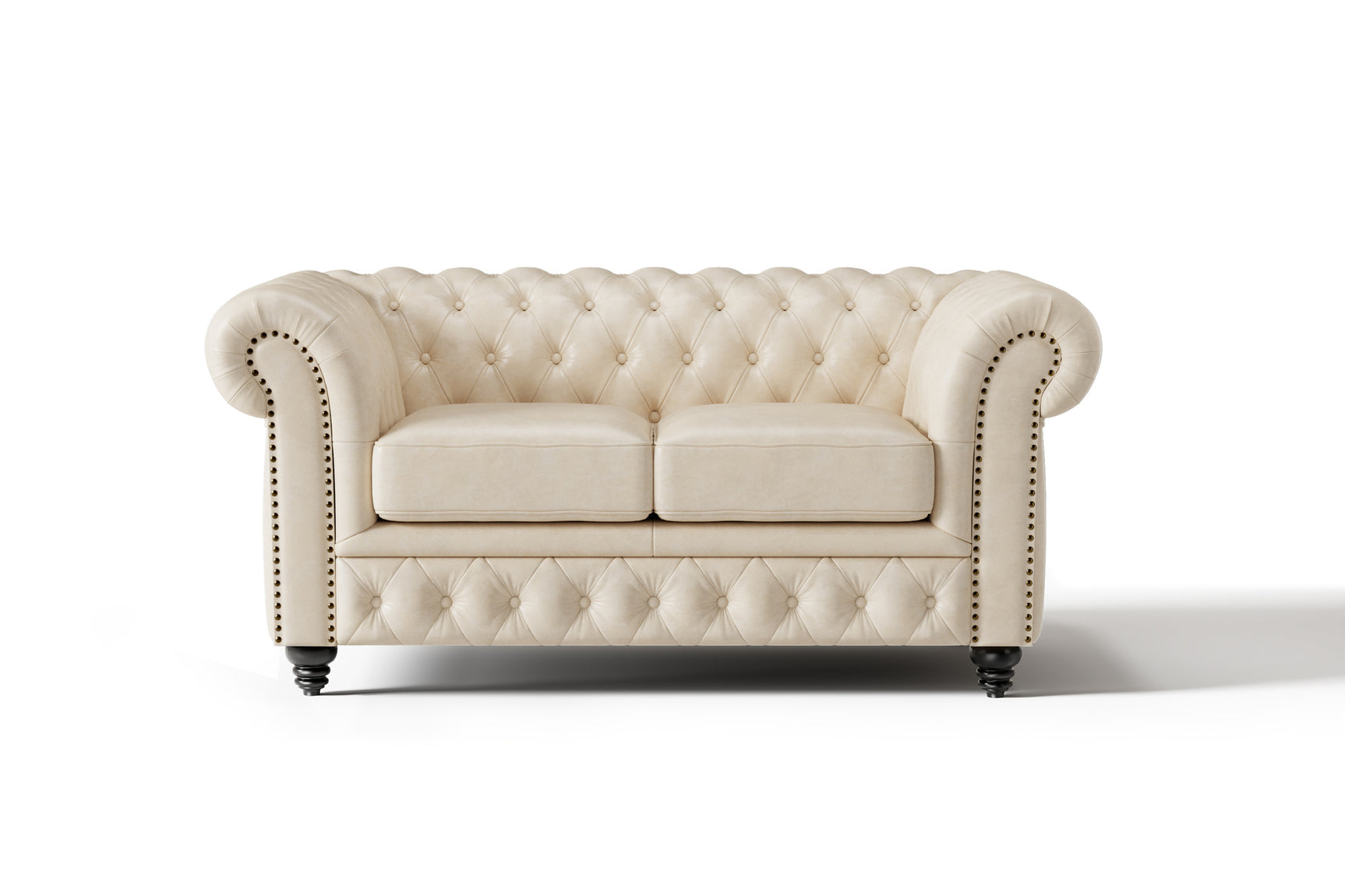 Canapé Chesterfield en cuir Parme