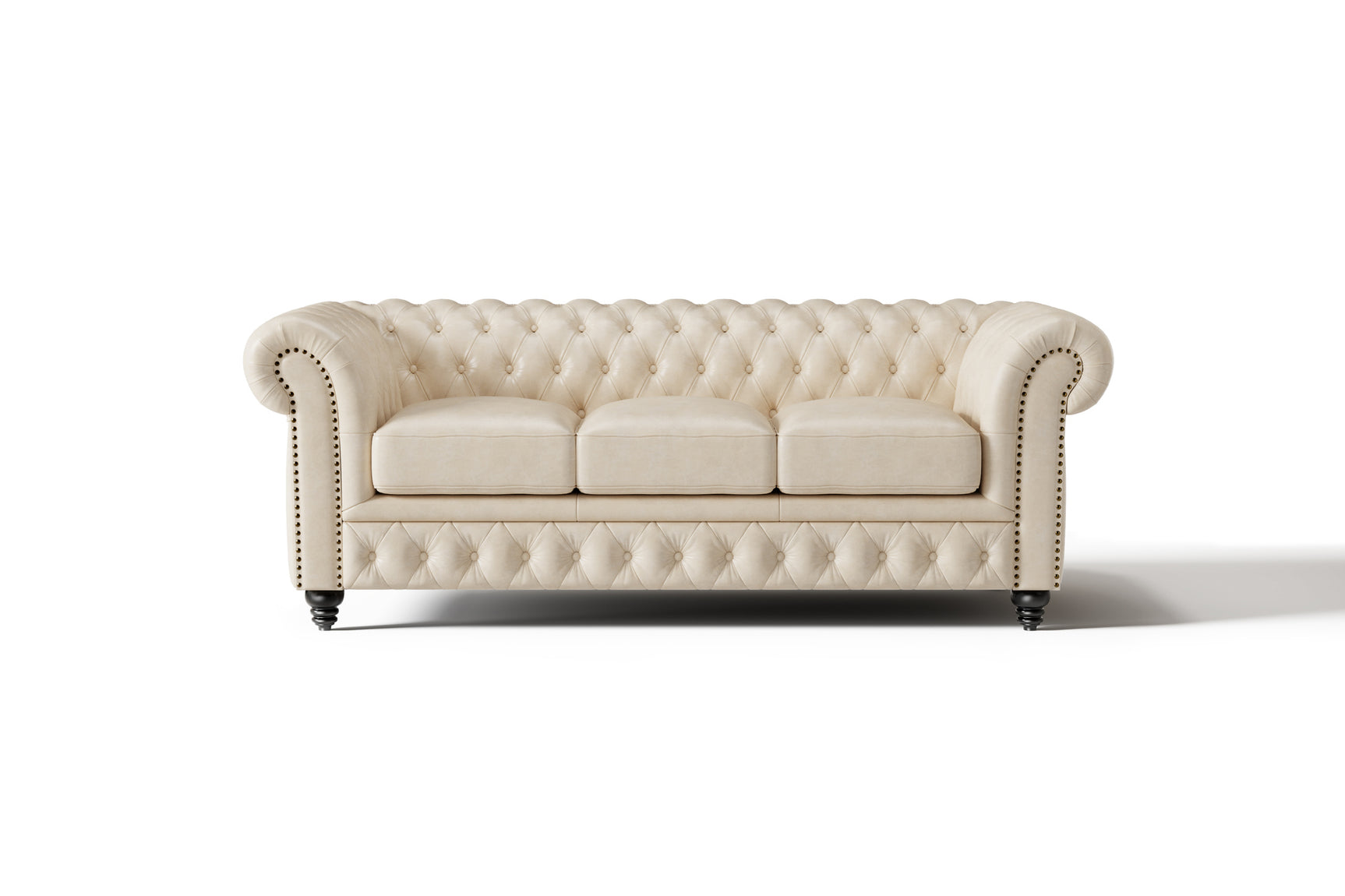 Canapé Chesterfield en cuir Parme