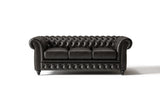 Canapé Chesterfield en cuir Parme